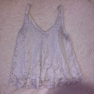 American Eagle White Lace Tank Top